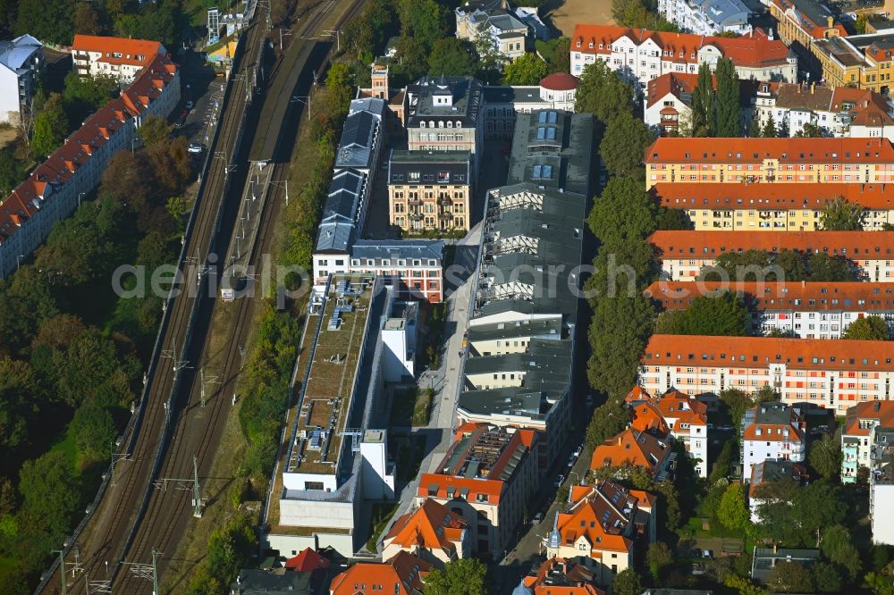 Leipzig from the bird's eye view: Building of the Bleichertwerke in the district of Gohlis in Leipzig in the state of Saxony, Germany