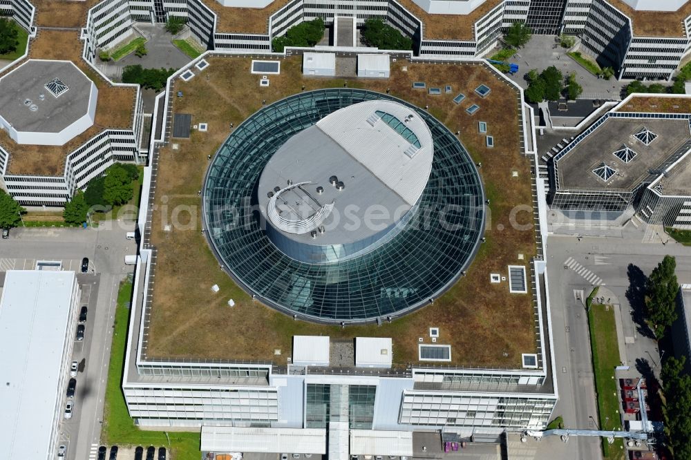 München from the bird's eye view: Research building and office complex BMW FIZ in Munich in the state Bavaria, Germany