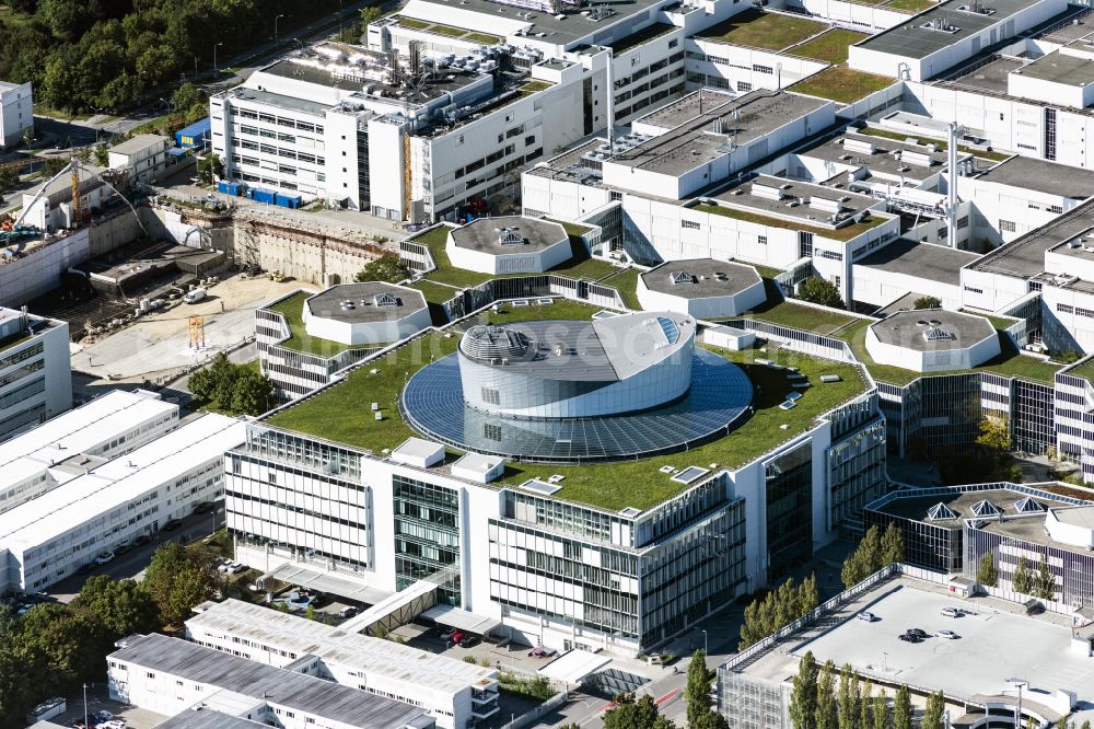 München from the bird's eye view: Research building and office complex BMW FIZ in Munich in the state Bavaria, Germany