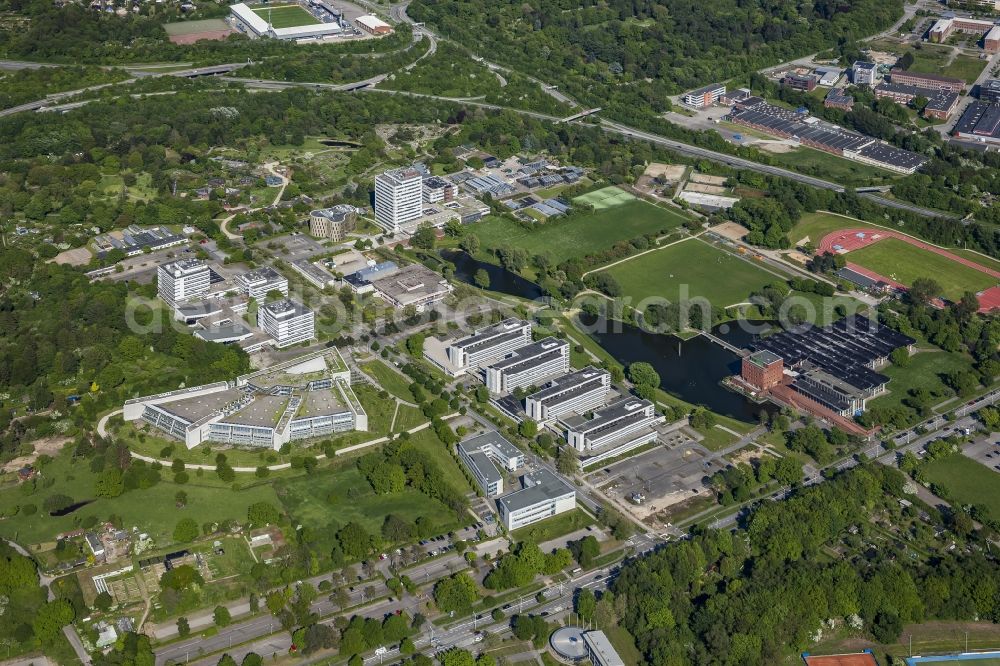 Kiel from above - Building and campus the Christian - Albrecht - university in Kiel in the federal state Schleswig-Holstein, Germany