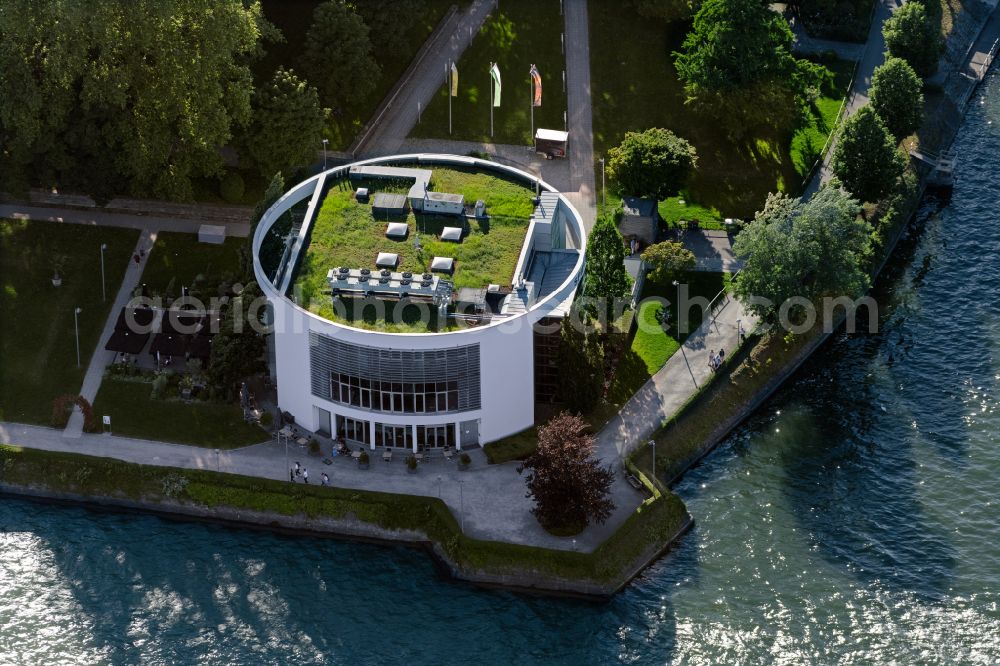 Aerial image Lindau (Bodensee) - Casino building on Chelles-Allee in Lindau (Bodensee) on Lake Constance in the state Bavaria, Germany