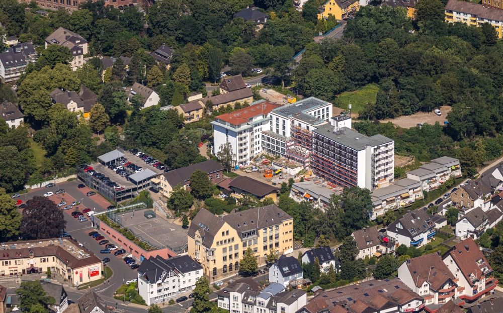 Herdecke from above - Building of the former nursing home - senior residence on the Goethestrasse in Herdecke in the state of North Rhine-Westphalia, Germany