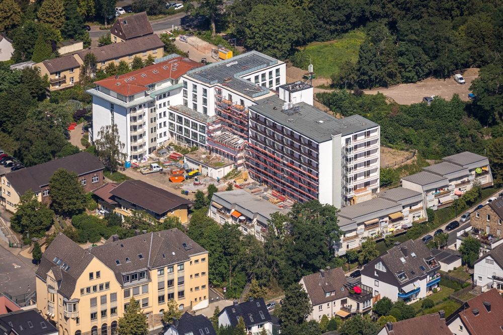Herdecke from the bird's eye view: Building of the former nursing home - senior residence on the Goethestrasse in Herdecke in the state of North Rhine-Westphalia, Germany