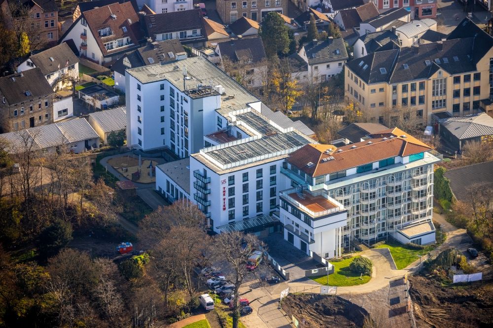 Herdecke from above - Building of the former nursing home - senior residence on the Goethestrasse in Herdecke in the state of North Rhine-Westphalia, Germany