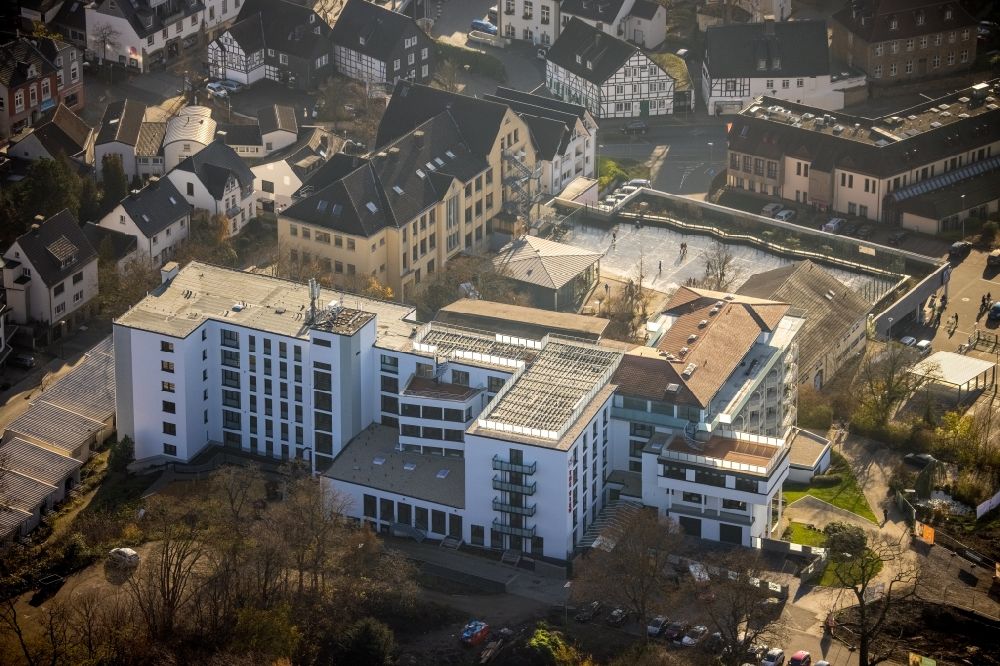 Herdecke from the bird's eye view: Building of the former nursing home - senior residence on the Goethestrasse in Herdecke in the state of North Rhine-Westphalia, Germany