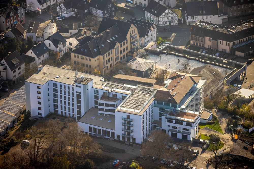 Aerial image Herdecke - Building of the former nursing home - senior residence on the Goethestrasse in Herdecke in the state of North Rhine-Westphalia, Germany