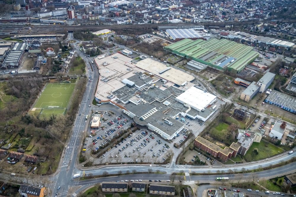 Aerial image Oberhausen - Building the shopping center BERO in Oberhausen at Ruhrgebiet in North Rhine-Westphalia