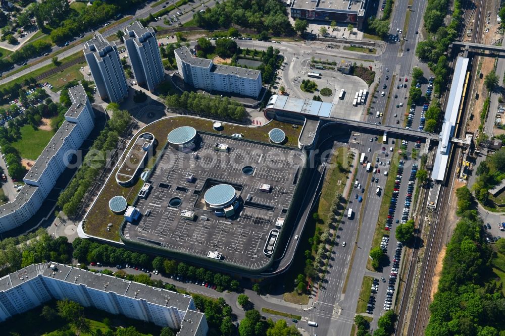 Aerial photograph Berlin - Building of the shopping center Eastgate Berlin on Marzahner Promenade in the district Marzahn in Berlin, Germany