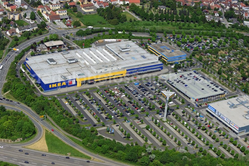 Aerial photograph Hofheim am Taunus - IKEA store in Hofheim am Taunus Wallau in Hesse