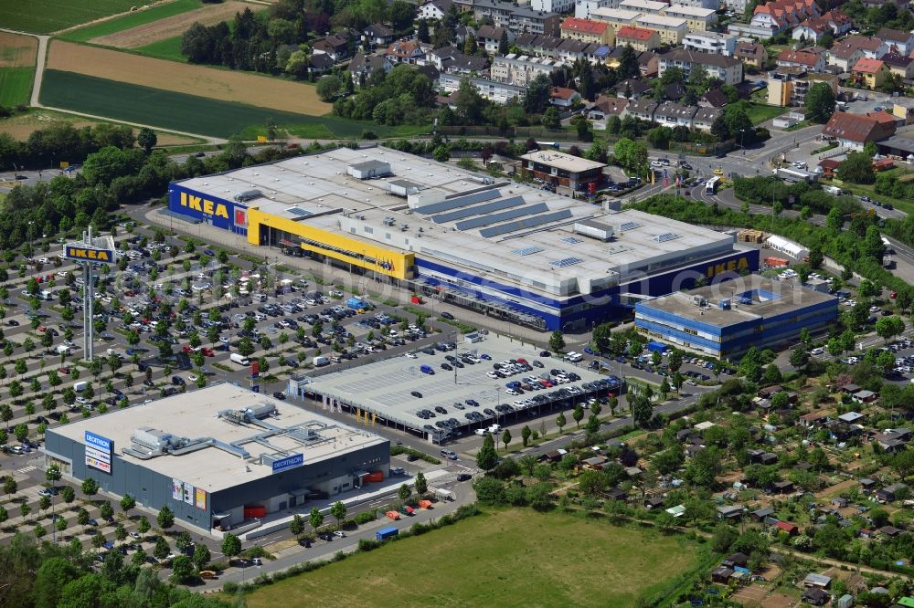 Aerial image Hofheim am Taunus - IKEA store in Hofheim am Taunus Wallau in Hesse