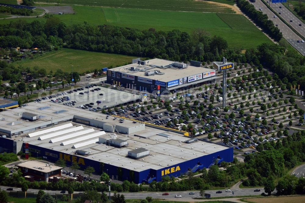 Aerial image Hofheim am Taunus - IKEA store in Hofheim am Taunus Wallau in Hesse