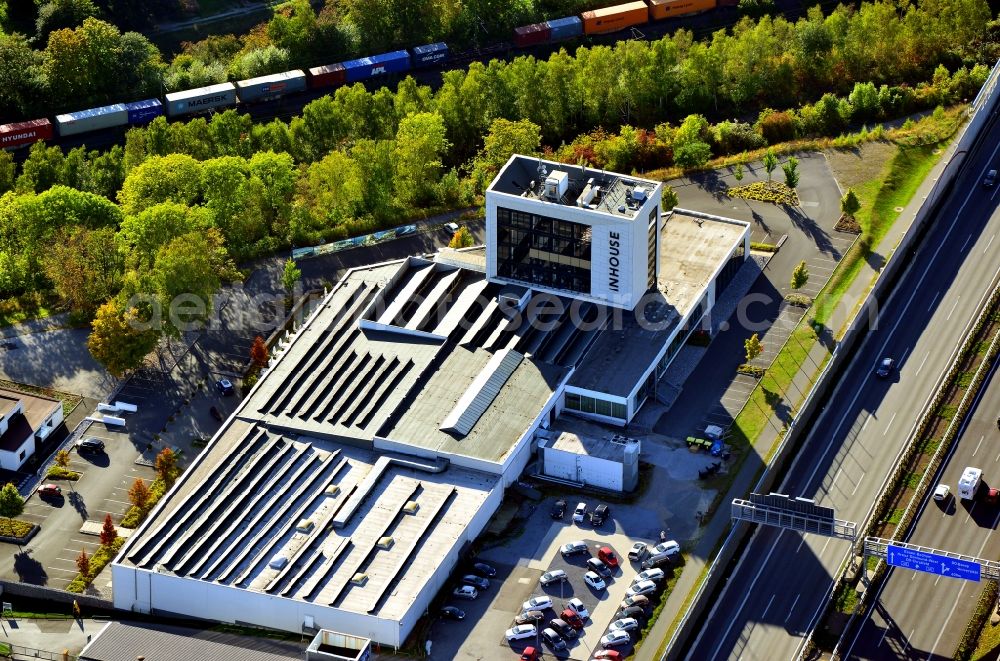 Aerial image Dortmund - Building of the shopping center INHOUSE of stilwerk GmbH on Rosemeyerstrasse in Dortmund in the state North Rhine-Westphalia