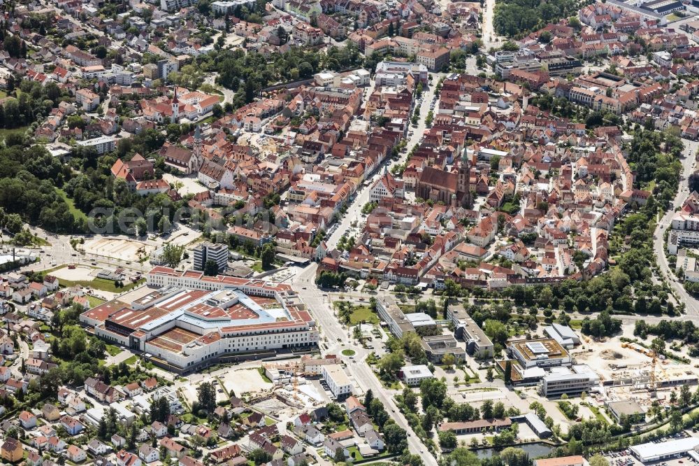 Neumarkt in der Oberpfalz from the bird's eye view: Building of the shopping center Stadtquartier a?? NeuerMarkt a?? in Neumarkt in der Oberpfalz in the state Bavaria