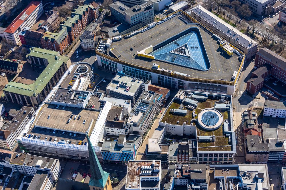 Aerial photograph Dortmund - Building of the shopping center Thier-Galerie in Dortmund at Ruhrgebiet in the state North Rhine-Westphalia