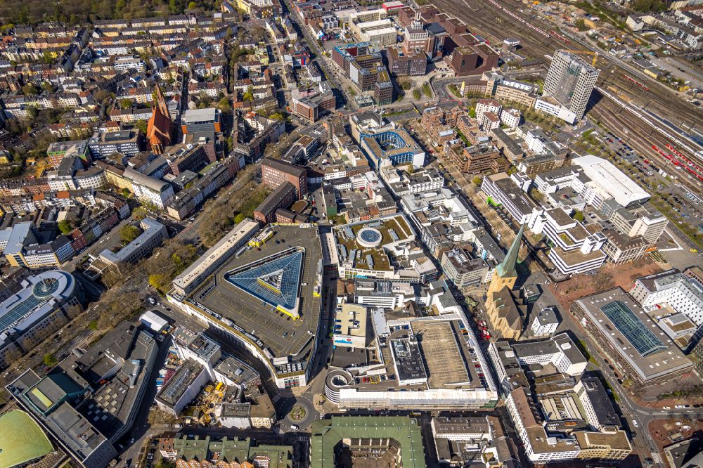 Aerial image Dortmund - Building of the shopping center Thier-Galerie in Dortmund at Ruhrgebiet in the state North Rhine-Westphalia