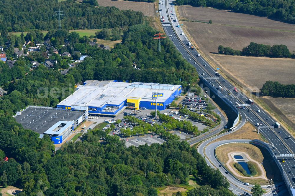 Aerial photograph Hamburg - Building of the store - furniture market IKEA in the district Schnelsen in Hamburg, Germany