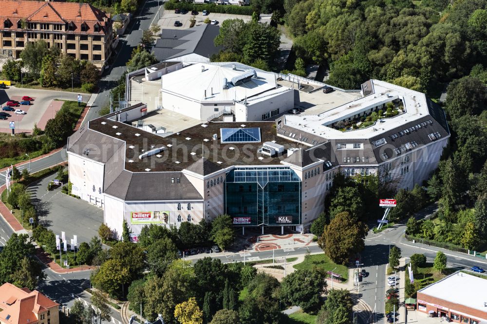 Aerial image Plauen - Building of the store - furniture market of the OMS Online-Moebelshop GmbH in Plauen in the state Saxony