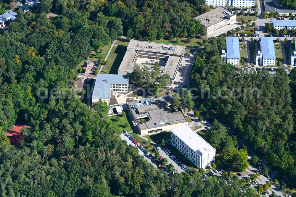 Aerial photograph Königs Wusterhausen - Campus building of the University of Applied Sciences Fachhochschule fuer Finanzen of Landes Brandenburg on Schillerstrasse in Koenigs Wusterhausen in the state Brandenburg, Germany