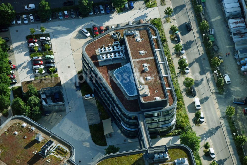 Aerial image Leipzig - Building of the Fraunhofer Institute for Cell Therapy and Immunology IZI on Perlickstrasse in Leipzig in the state Saxony, Germany