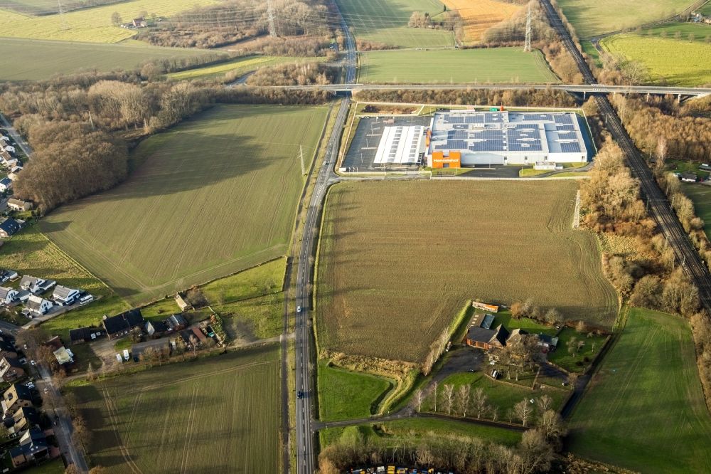 Aerial photograph Bockum-Hövel - Building of the wholesale center Handelshof Koeln Stiftung & Co. KG in Hamm at Ruhrgebiet in the state North Rhine-Westphalia, Germany