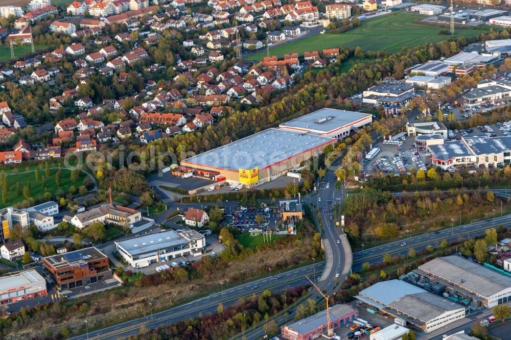 Würzburg from above - Building of the wholesale center SELGROS Cash & Carry Wuerzburg in the district Lengfeld in Wuerzburg in the state Bavaria, Germany