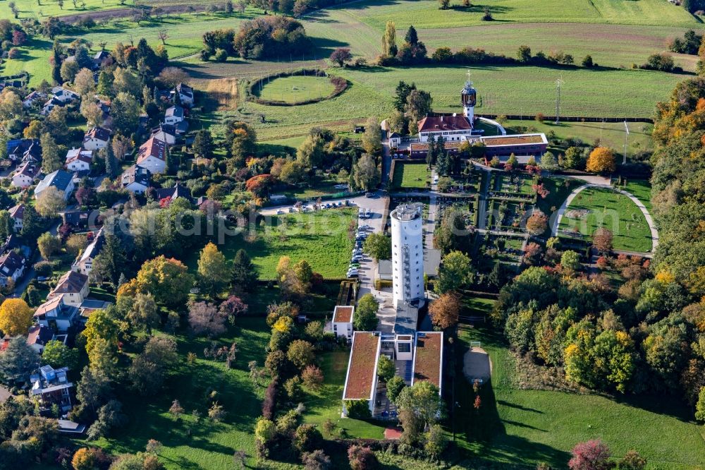 Aerial image Konstanz - Building the hostel DJH Otto-Moericke-Tower Konstanz in the district Allmannsdorf in Konstanz in the state Baden-Wurttemberg, Germany