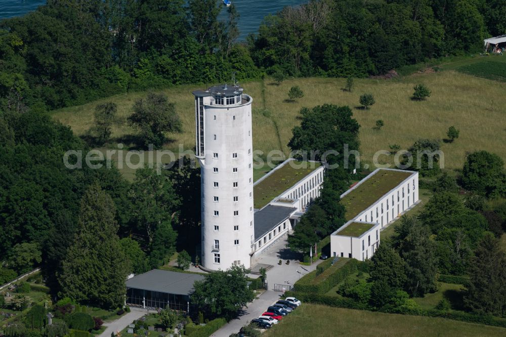 Aerial image Konstanz - Building of the hostel Otto-Moericke-Turm in the district Allmannsdorf in Konstanz in the state Baden-Wuerttemberg, Germany
