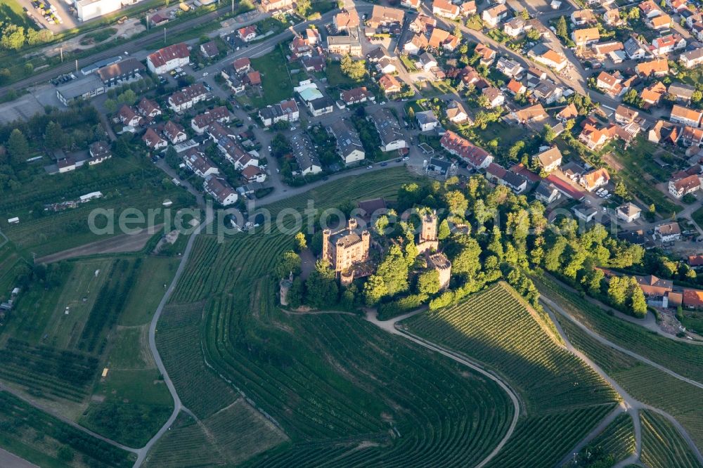 Aerial image Ortenberg - Building the hostel Schloss Ortenberg in Ortenberg in the state Baden-Wurttemberg, Germany