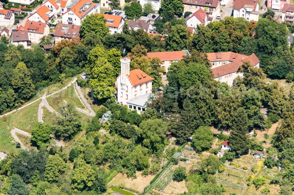 Ravensburg from the bird's eye view: Building the hostel Veitsburg in Ravensburg in the state Baden-Wurttemberg, Germany