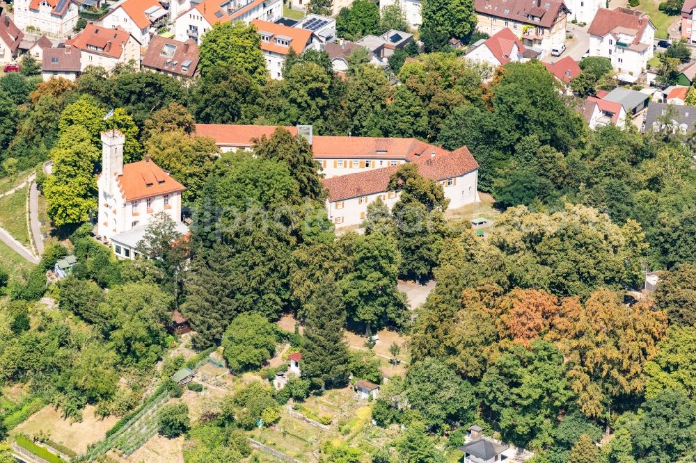 Aerial image Ravensburg - Building the hostel Veitsburg in Ravensburg in the state Baden-Wurttemberg, Germany