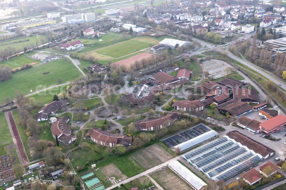Aerial image Offenburg - Buildings of the Youth Home CJD Jugenddorf Offenburg - Saegeteich in Offenburg in the state Baden-Wuerttemberg, Germany