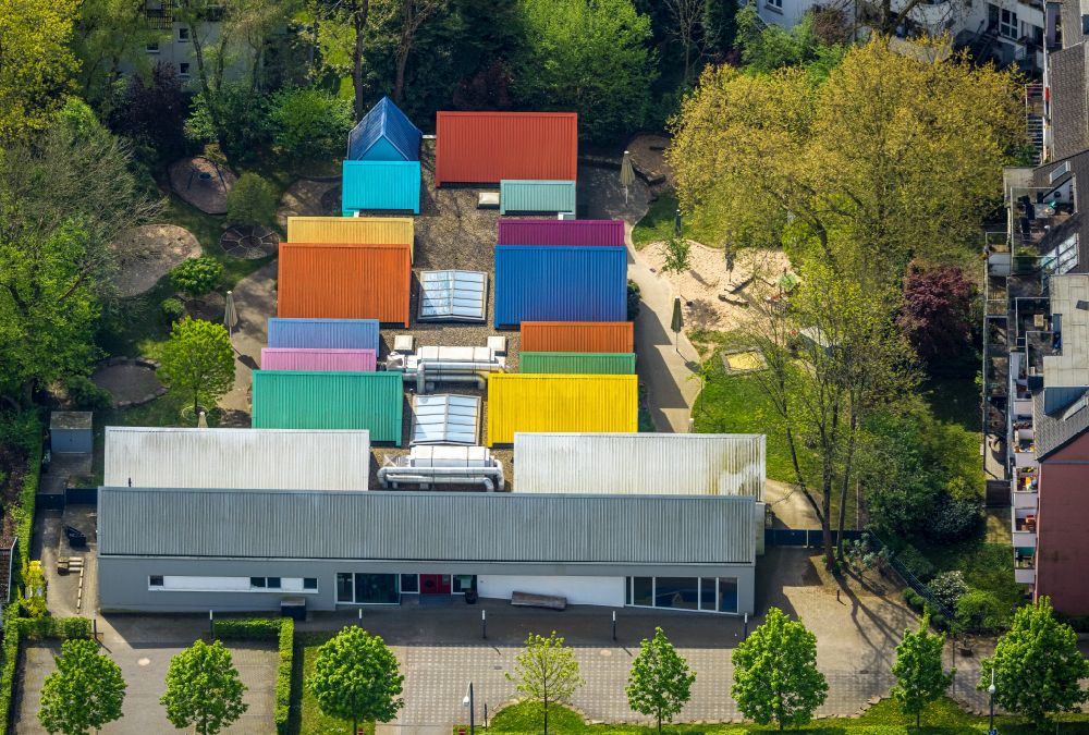 Essen from above - Building the KITA daycare - Nursery St. Ludgerus in Essen-Ruettenscheid in North Rhine-Westphalia
