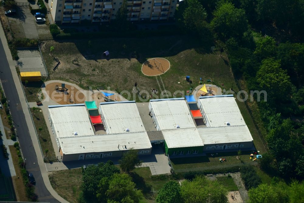 Magdeburg from above - Building the KITA day nursery on Georg-Kaiser-Strasse in the district Sudenburg in Magdeburg in the state Saxony-Anhalt, Germany