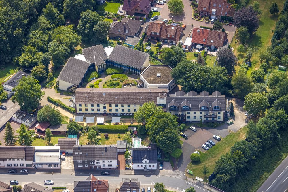Castrop-Rauxel from the bird's eye view: Building the KITA day nursery and nursing home - old people's home in Castrop-Rauxel at Ruhrgebiet in the state North Rhine-Westphalia, Germany