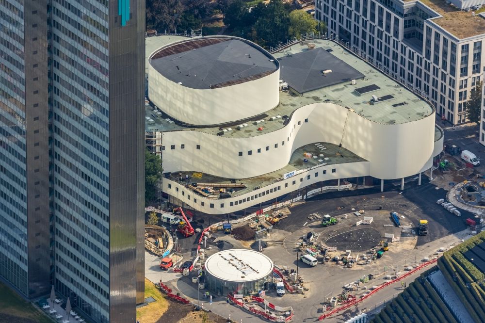 Düsseldorf from the bird's eye view: Building of the concert hall and theater playhouse in Duesseldorf in the state North Rhine-Westphalia, Germany