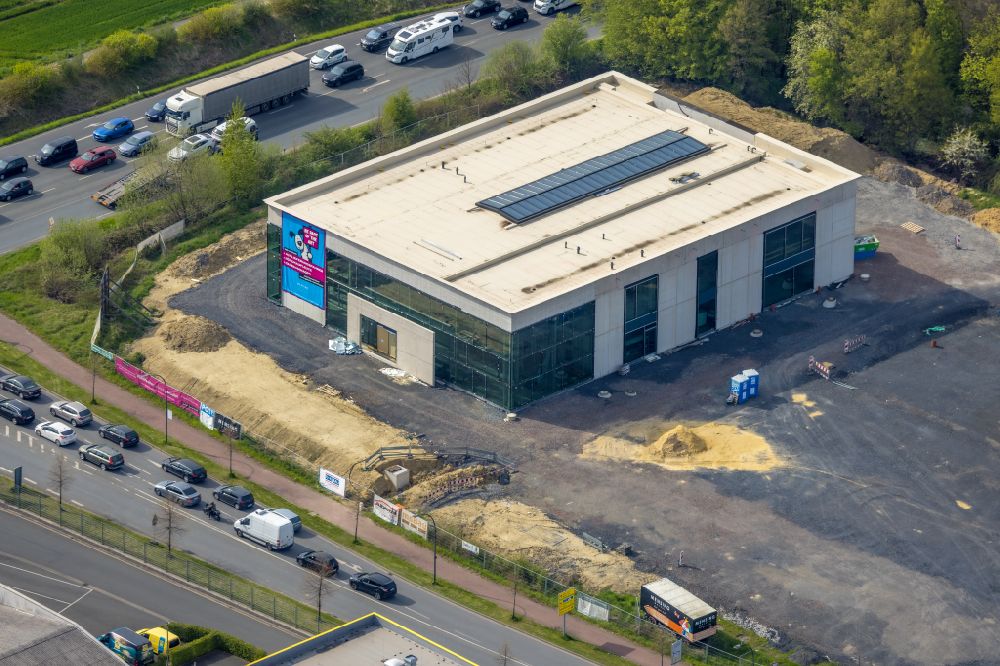 Rhynern from the bird's eye view: Building of the culture and art center in the academy building of the Mensing Galerie on Unnaer Strasse in Rhynern in the Ruhr area in the state North Rhine-Westphalia, Germany