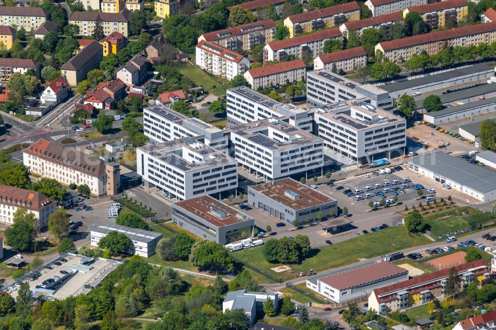 Erfurt from above - Building complex of the State Criminal Police Office - Lka Thuringia in Kranichfelder Strasse in the district Daberstedt in Erfurt in the state of Thuringia