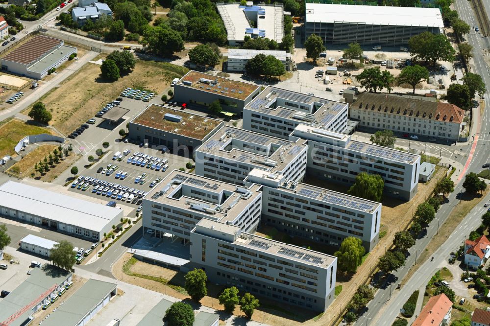 Erfurt from above - Building complex of the State Criminal Police Office - Lka Thuringia in Kranichfelder Strasse in the district Daberstedt in Erfurt in the state of Thuringia
