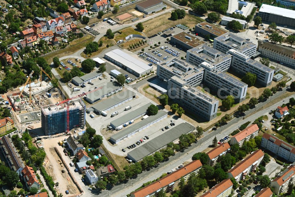 Erfurt from the bird's eye view: Building complex of the State Criminal Police Office - Lka Thuringia in Kranichfelder Strasse in the district Daberstedt in Erfurt in the state of Thuringia
