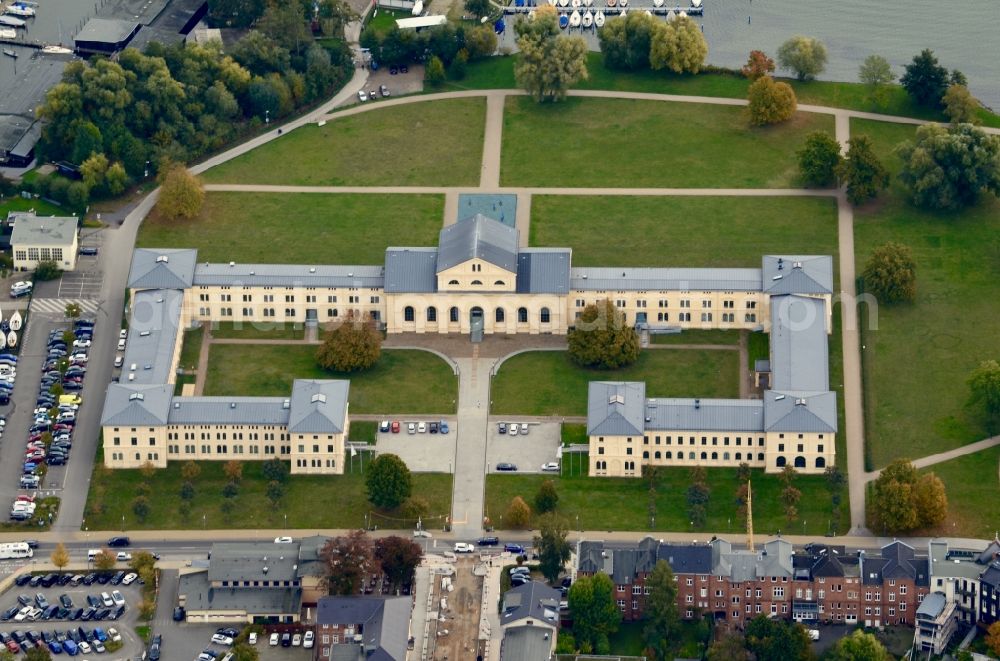 Schwerin from above - Building complex of the Ministry for education and culture in Schwerin in the state Mecklenburg - Western Pomerania, Germany