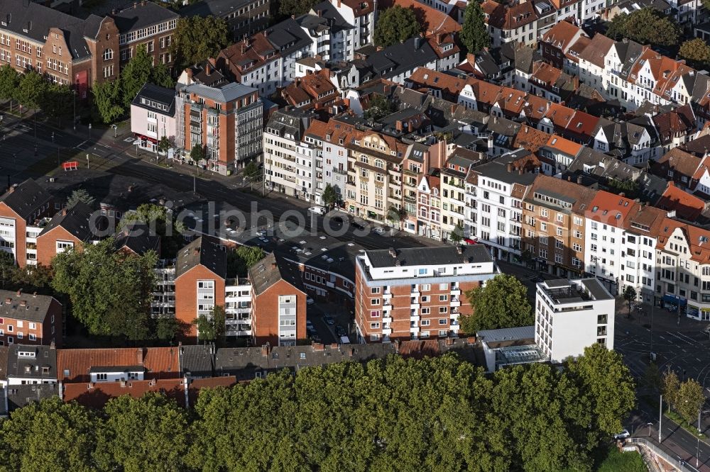 Bremen from above - Building of a multi-family residential building in Bremen, Germany