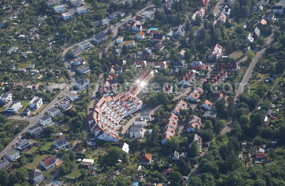 Aerial image Erfurt - Building of a multi-family residential building on Sonnenweg in the district Bruehlervorstadt in Erfurt in the state Thuringia, Germany