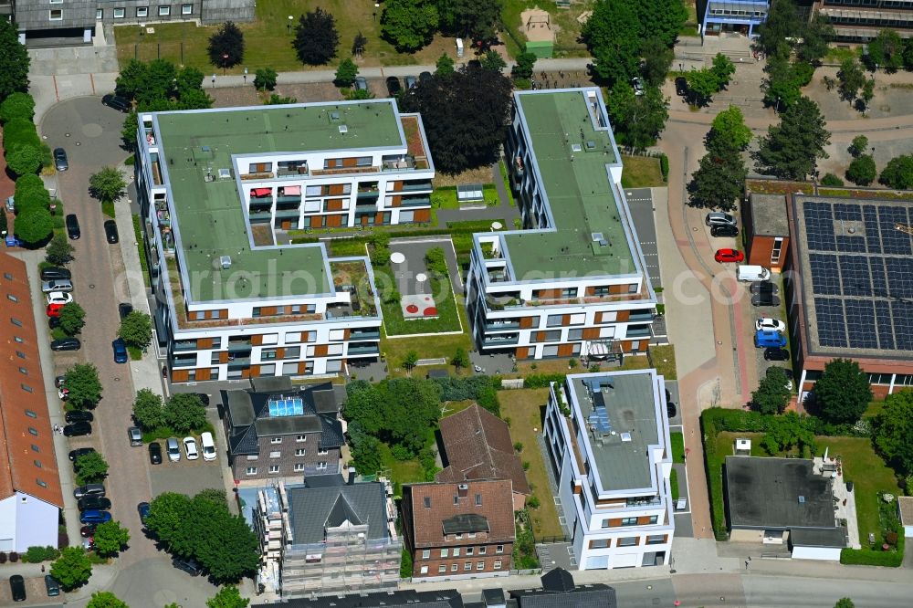 Aerial image Lehrte - Building of a multi-family residential building Spreewaldstrasse - Schlesische Strasse in Lehrte in the state Lower Saxony, Germany