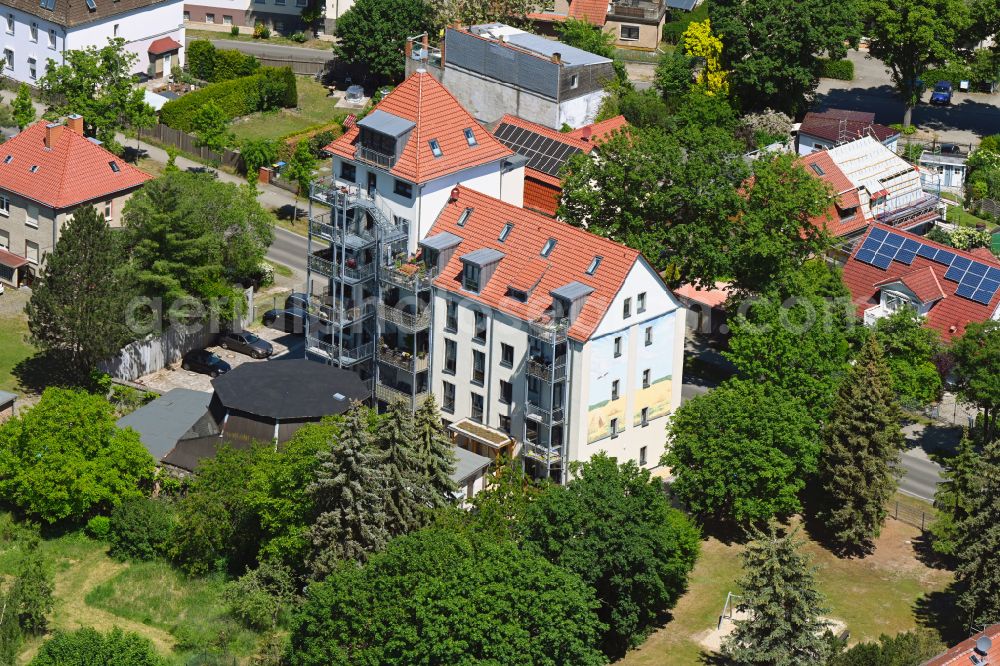 Aerial image Werneuchen - Building of a multi-family residential building on street Wegendorfer Strasse in Werneuchen in the state Brandenburg, Germany