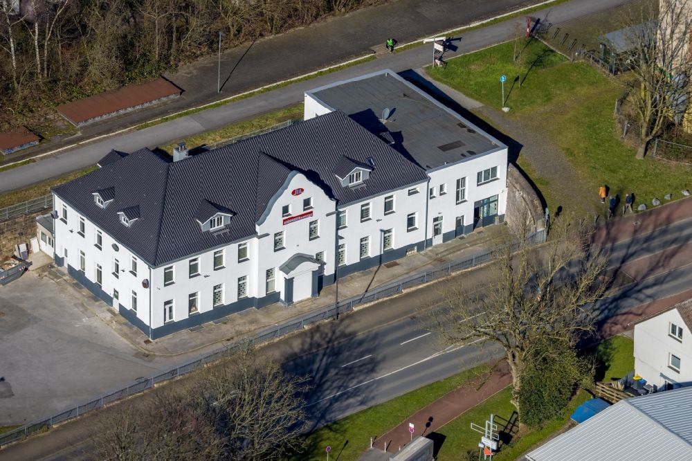 Aerial image Heiligenhaus - Building of the mosque of the Turkish-Islamic union of the institution for religion inc. to the Westphalians street in Heiligenhaus in the federal state North Rhine-Westphalia
