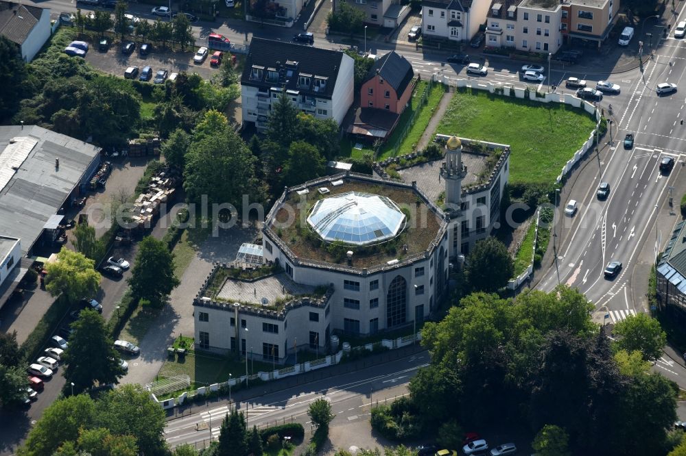 Aerial image Bonn - Building of the mosque Koenig-Fahd-Akademie on Mallwitzstrasse in the district Bad Godesberg in Bonn in the state North Rhine-Westphalia, Germany