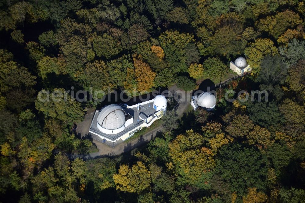 Aerial photograph Berlin - Building and Observatory of the Planetarium of Wilhelm-Foerster-Sternwarte in Berlin in Germany