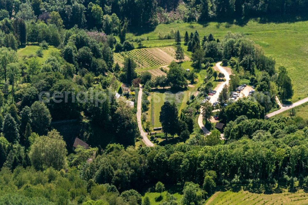 Ihringen from the bird's eye view: Buildings and parks at the mansion of the farmhouse in Ihringen in the state Baden-Wurttemberg, Germany
