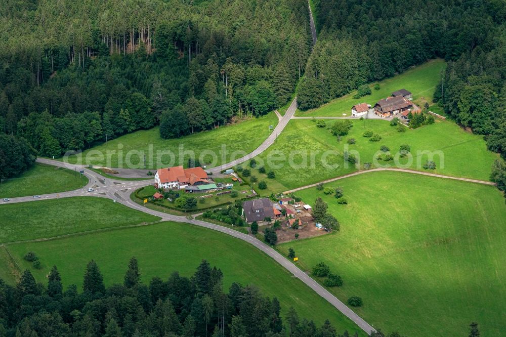 Aerial photograph Schuttertal - Building of the restaurant on Landesstrasse 110 in Schuttertal in the state Baden-Wuerttemberg, Germany
