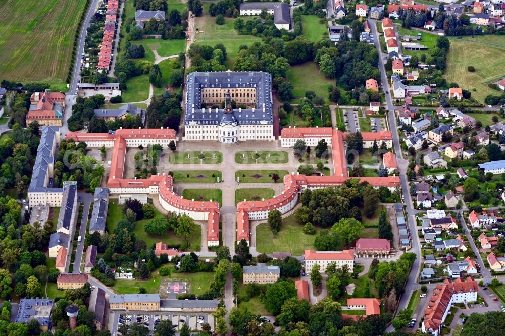 Aerial image Wermsdorf - Building and Castle Park Castle Hubertusburg Wermsdorf in Wermsdorf in the state Saxony